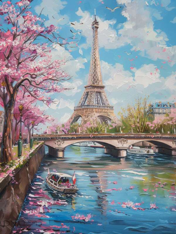 5D Diamond Painting Kits for Adults,  Round Full Drill，Eiffel Tower 5501