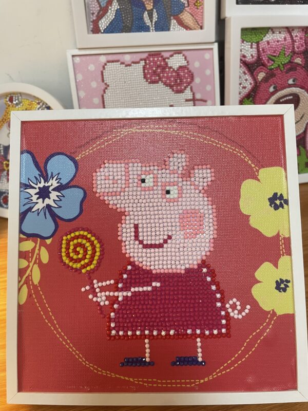 Peppa Pig diamond painting with frame free shipping