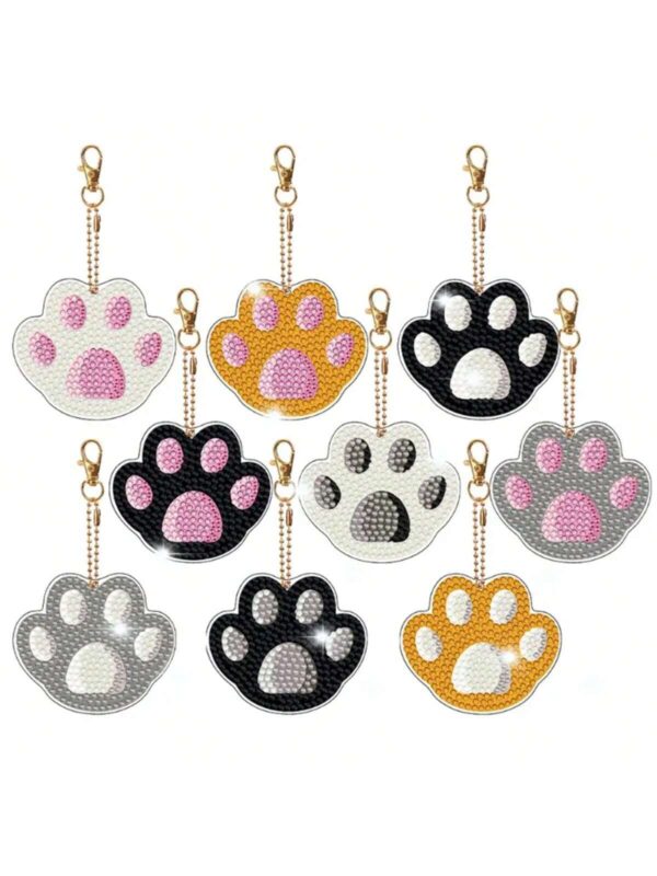 9 Paw Keychains Diamond Painting